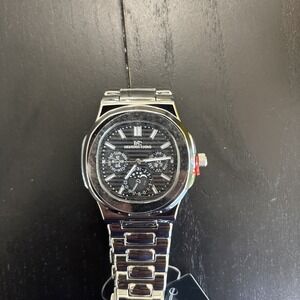Montres Carlos Men's Auto Black  Dial Steel Bracelet Day/Date 120m Box